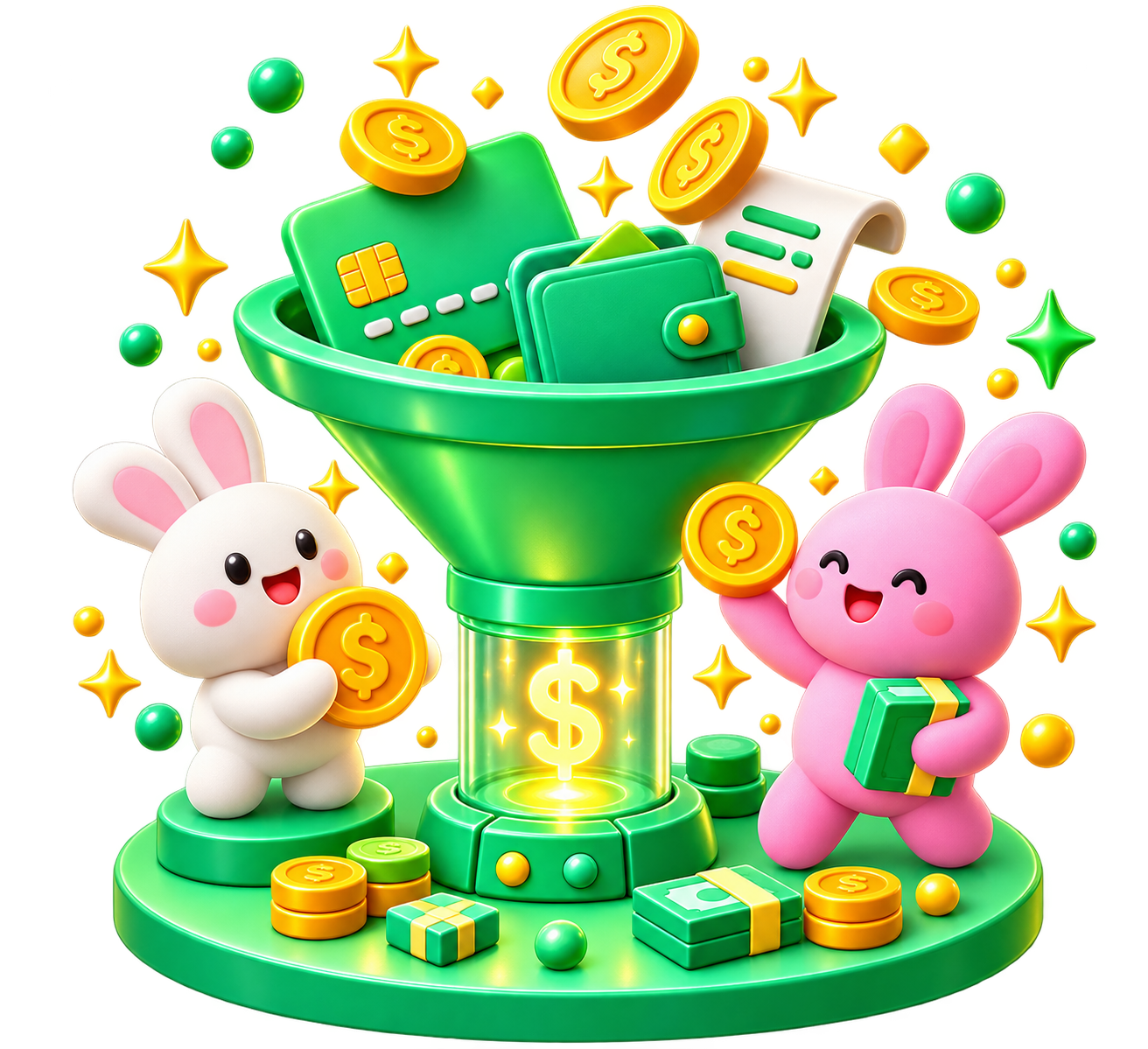 Funnel with money