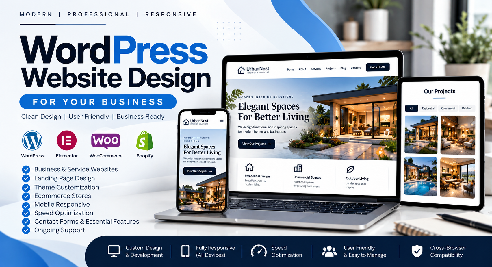 I will build a professional responsive WordPress website for your business